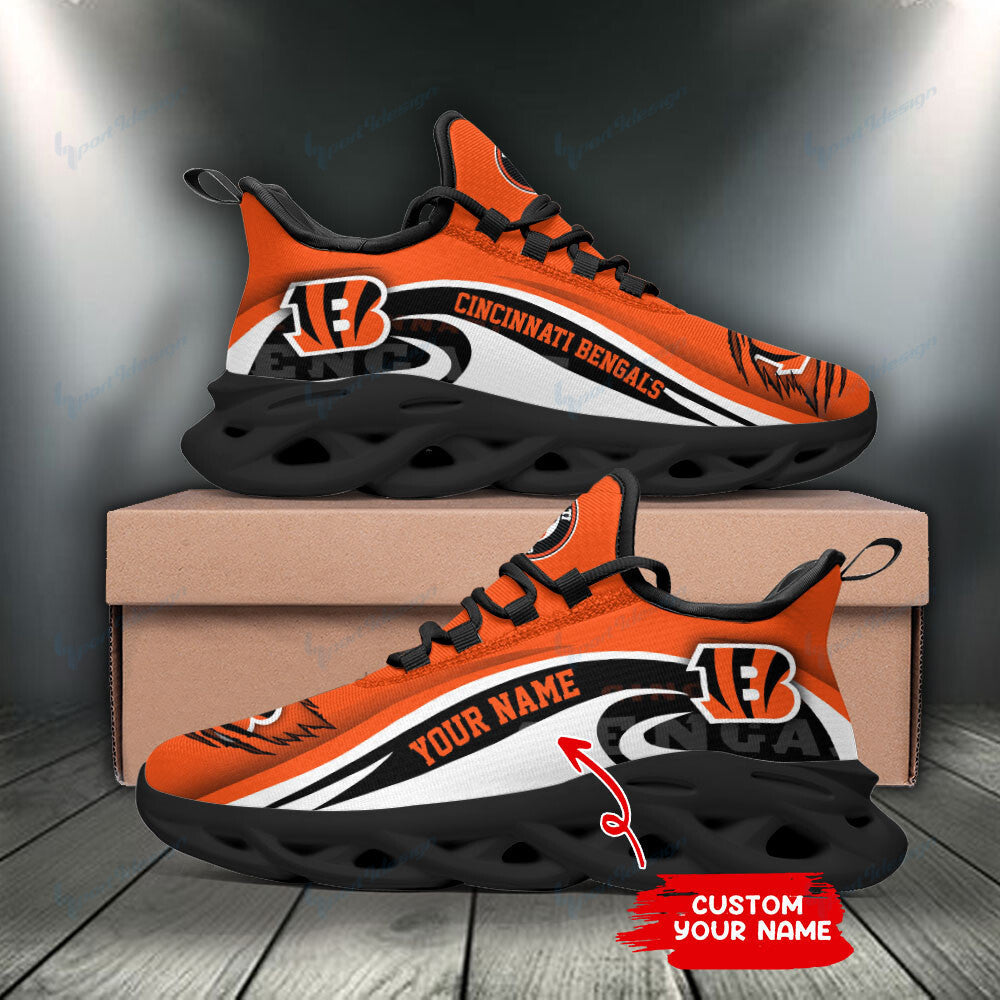 Ideafootwear Cincinnati Bengals NFL Max Soul Shoes Sneakers For Men And Women