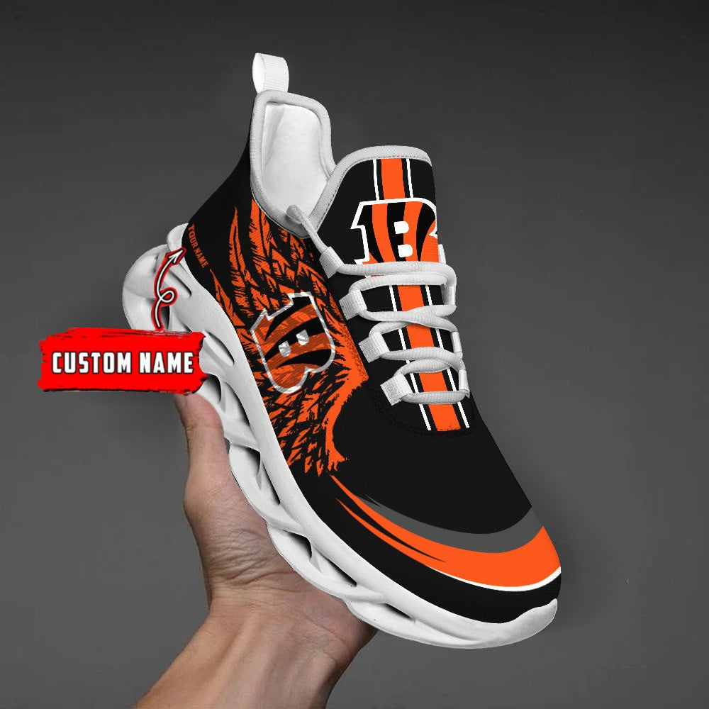 Ideafootwear Cincinnati Bengals NFL Max Soul Shoes Sneakers For Men And Women