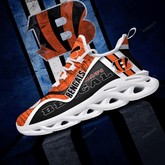 Ideafootwear Cincinnati Bengals NFL Max Soul Shoes Sneakers For Men And Women