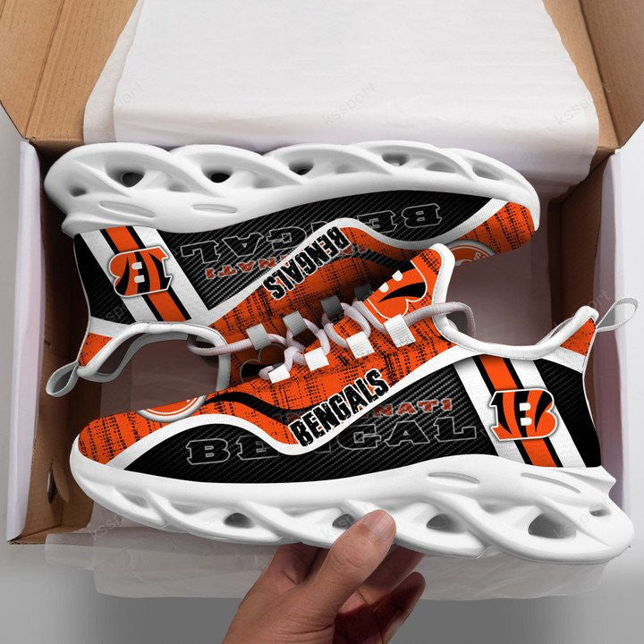 Ideafootwear Cincinnati Bengals NFL Max Soul Shoes Sneakers For Men And Women