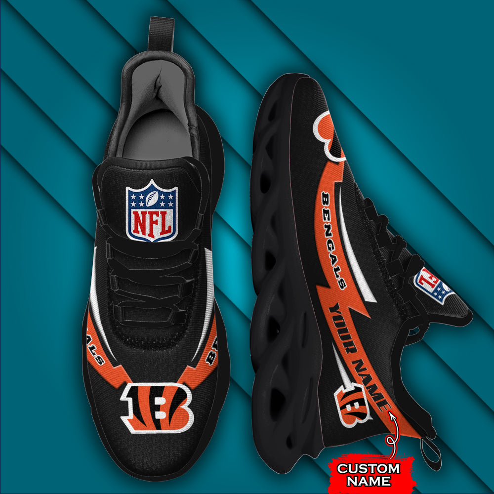 Ideafootwear Cincinnati Bengals NFL Max Soul Shoes Sneakers For Men And Women