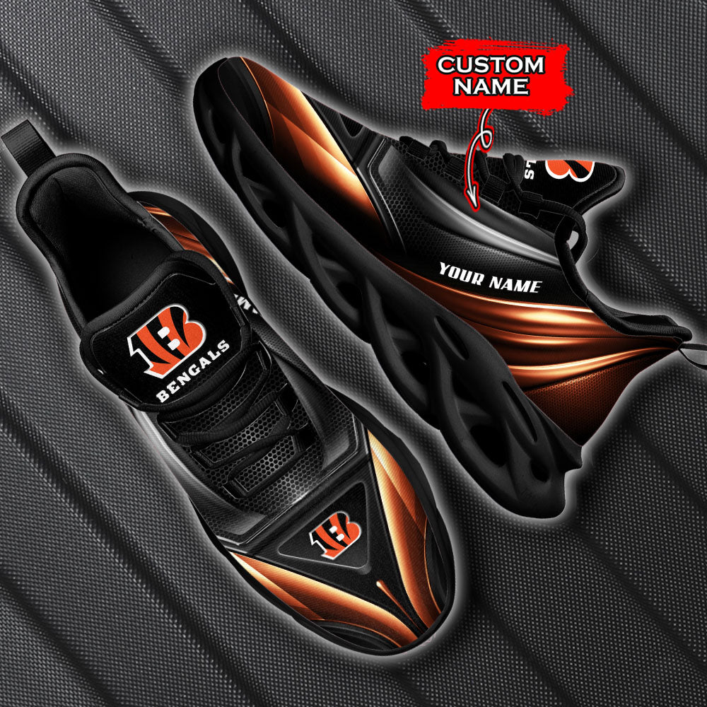 Ideafootwear Cincinnati Bengals NFL Max Soul Shoes Sneakers For Men And Women
