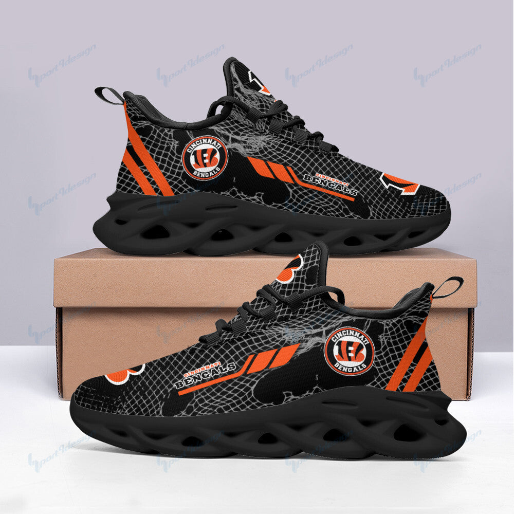 Ideafootwear Cincinnati Bengals NFL Max Soul Shoes Sneakers For Men And Women