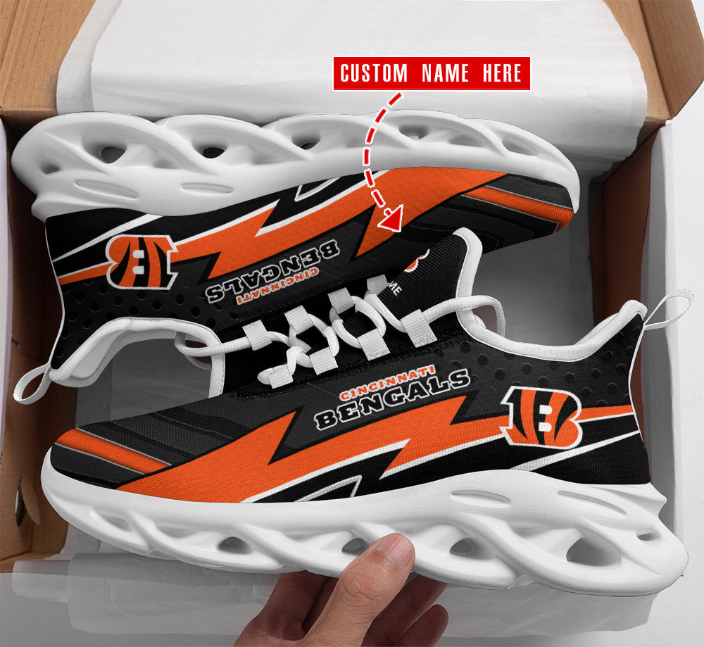 Ideafootwear Cincinnati Bengals NFL Max Soul Shoes Sneakers For Men And Women