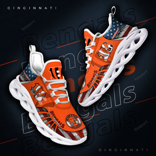 Ideafootwear Cincinnati Bengals NFL Max Soul Shoes Sneakers For Men And Women