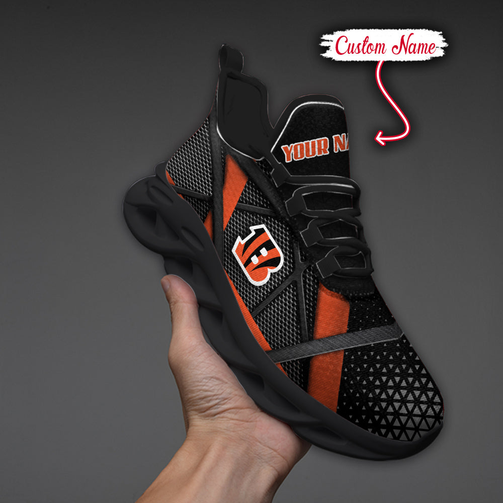 Ideafootwear Cincinnati Bengals NFL Max Soul Shoes Sneakers For Men And Women