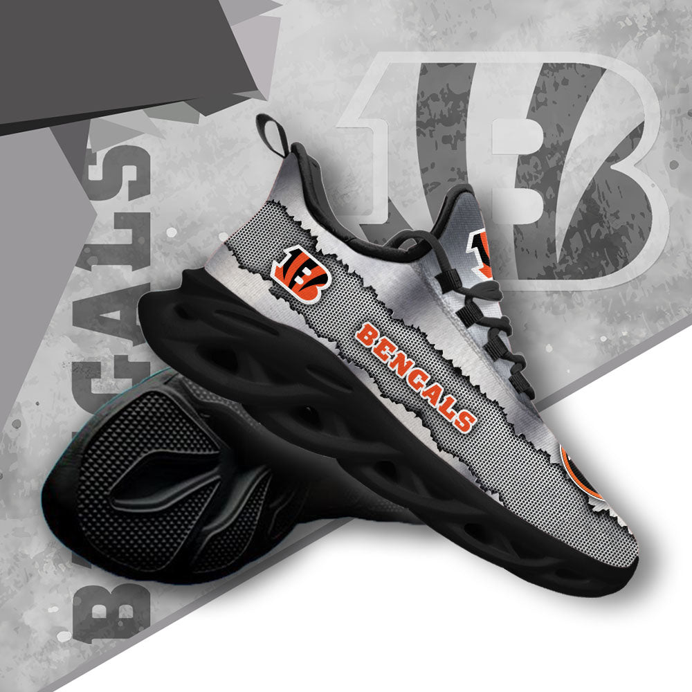 Ideafootwear Cincinnati Bengals NFL Max Soul Shoes Sneakers For Men And Women