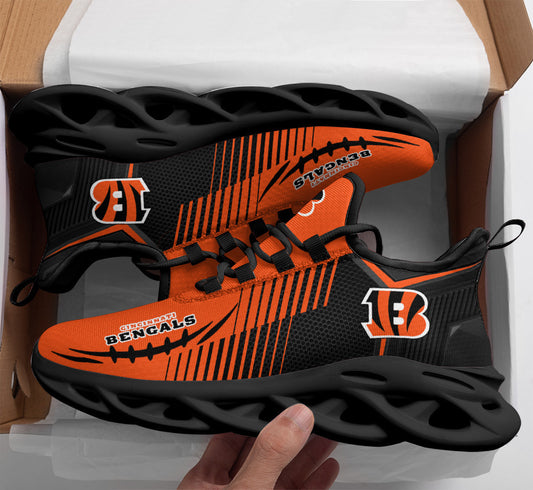 Ideafootwear Cincinnati Bengals NFL Max Soul Shoes Sneakers For Men And Women