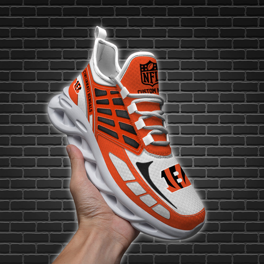 Ideafootwear Cincinnati Bengals NFL Max Soul Shoes Sneakers For Men And Women