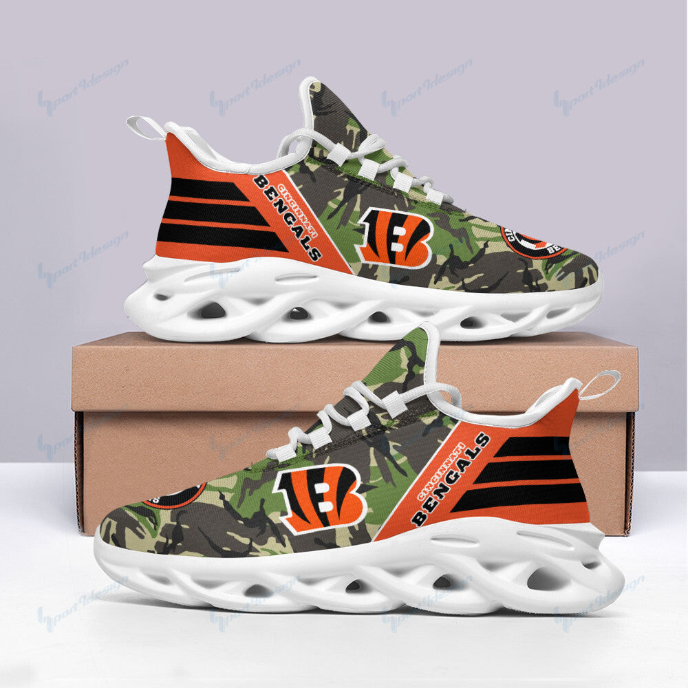 Ideafootwear Cincinnati Bengals NFL Max Soul Shoes Sneakers For Men And Women