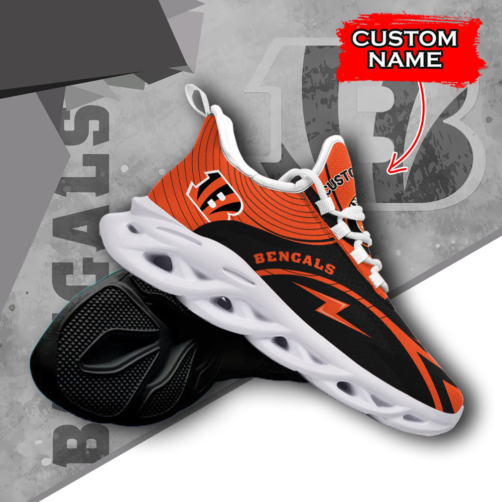 Ideafootwear Cincinnati Bengals NFL Max Soul Shoes Sneakers For Men And Women