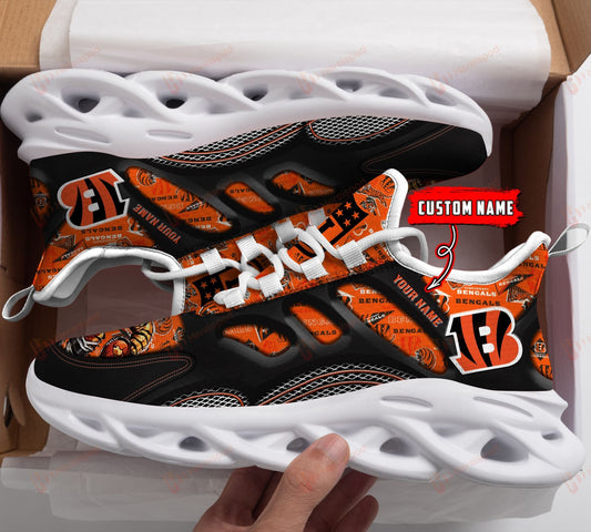 Ideafootwear Cincinnati Bengals NFL Max Soul Shoes Sneakers For Men And Women