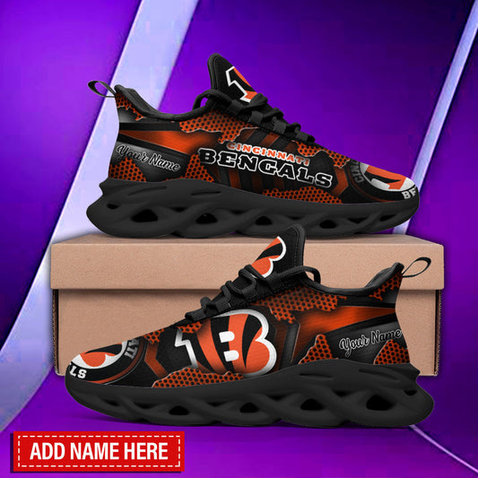 Ideafootwear Cincinnati Bengals NFL Max Soul Shoes Sneakers For Men And Women