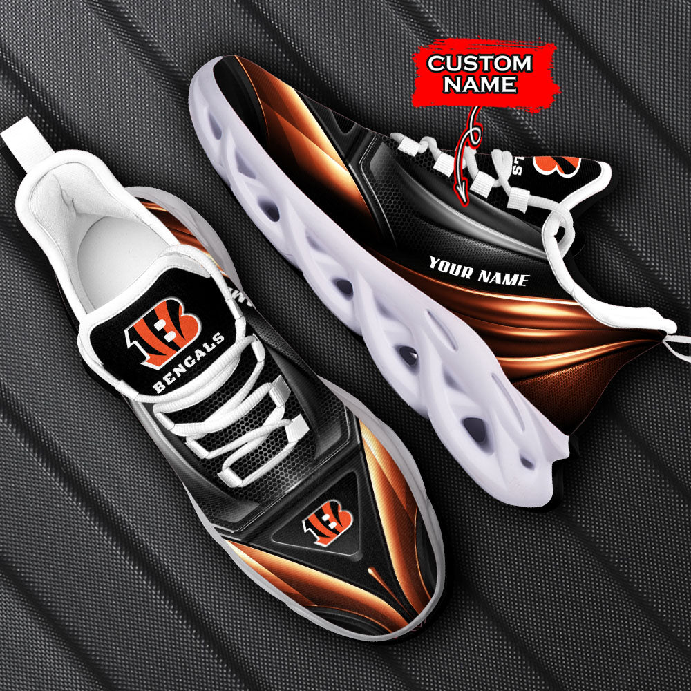 Ideafootwear Cincinnati Bengals NFL Max Soul Shoes Sneakers For Men And Women