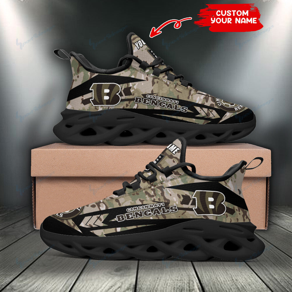 Ideafootwear Cincinnati Bengals NFL Max Soul Shoes Sneakers For Men And Women