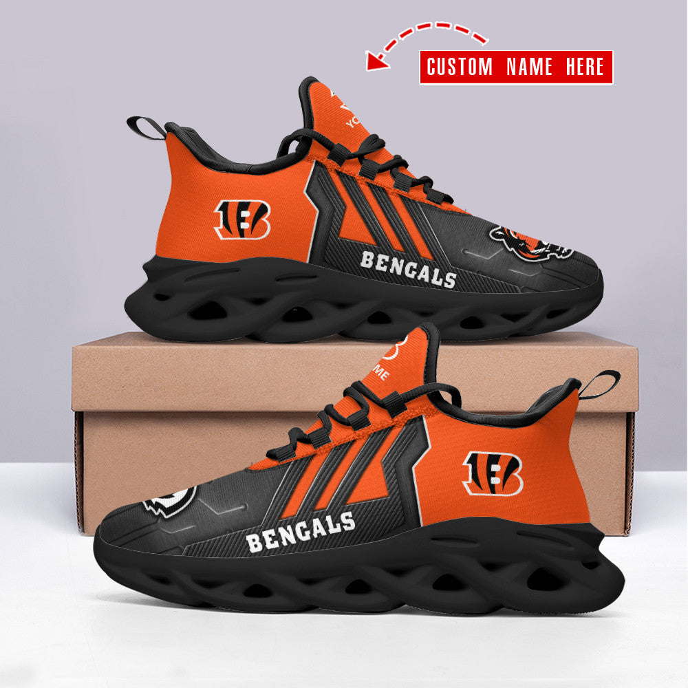 Ideafootwear Cincinnati Bengals NFL Max Soul Shoes Sneakers For Men And Women