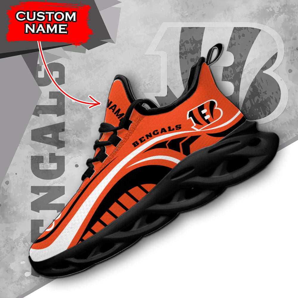 Ideafootwear Cincinnati Bengals NFL Max Soul Shoes Sneakers For Men And Women