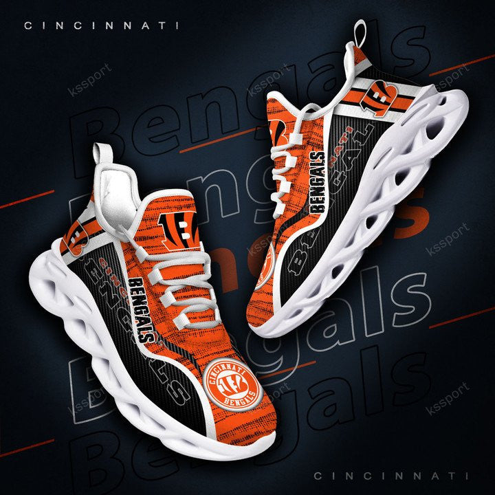Ideafootwear Cincinnati Bengals NFL Max Soul Shoes Sneakers For Men And Women