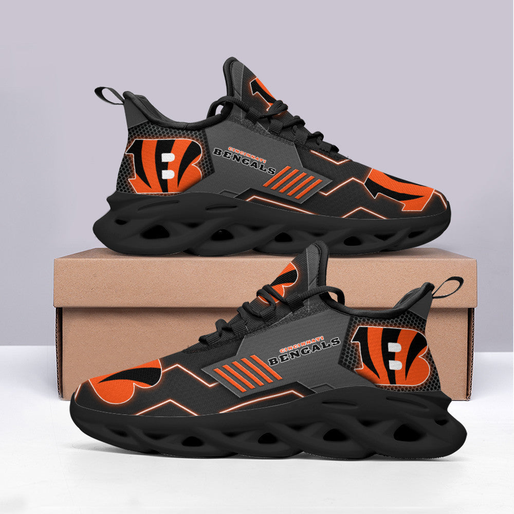 Ideafootwear Cincinnati Bengals NFL Max Soul Shoes Sneakers For Men And Women