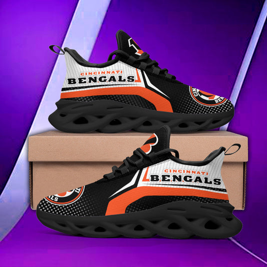 Ideafootwear Cincinnati Bengals NFL Max Soul Shoes Sneakers For Men And Women