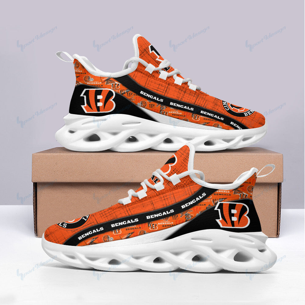 Ideafootwear Cincinnati Bengals NFL Max Soul Shoes Sneakers For Men And Women