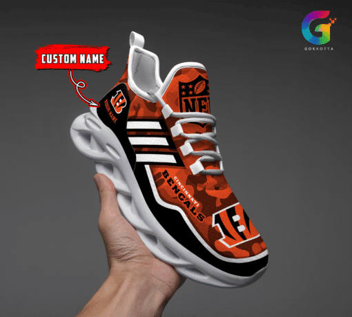 Ideafootwear Cincinnati Bengals NFL Max Soul Shoes Sneakers For Men And Women