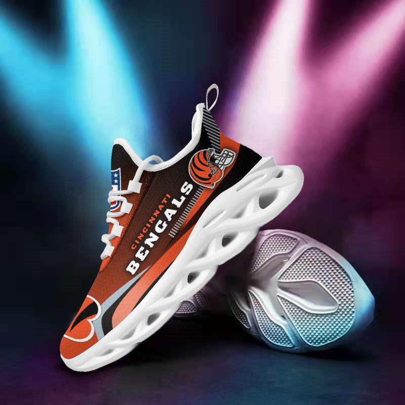 Ideafootwear Cincinnati Bengals NFL Max Soul Shoes Sneakers For Men And Women