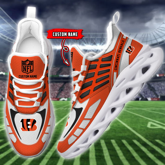 Ideafootwear Cincinnati Bengals NFL Max Soul Shoes Sneakers For Men And Women