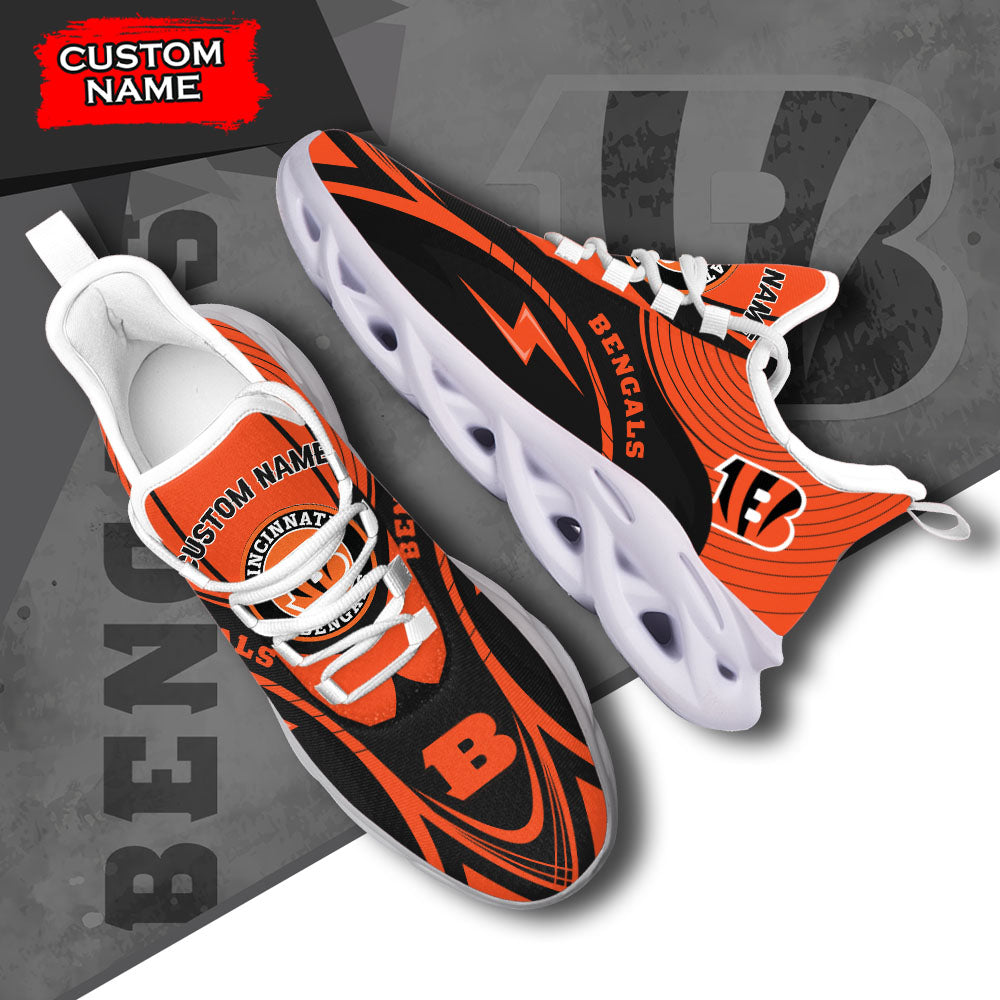 Ideafootwear Cincinnati Bengals NFL Max Soul Shoes Sneakers For Men And Women