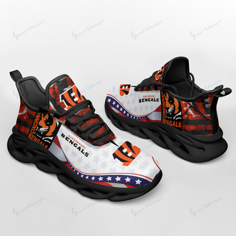 Ideafootwear Cincinnati Bengals NFL Max Soul Shoes Sneakers For Men And Women