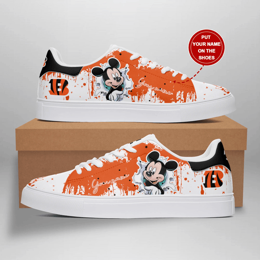 Ideafootwear Cincinnati Bengals Skate Stan Shoes Sneakes For Men And Women