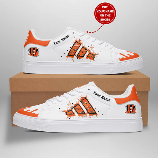 Ideafootwear Cincinnati Bengals Skate Stan Shoes Sneakes For Men And Women