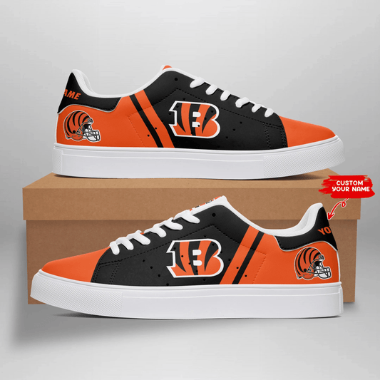 Ideafootwear Cincinnati Bengals Skate Stan Shoes Sneakes For Men And Women