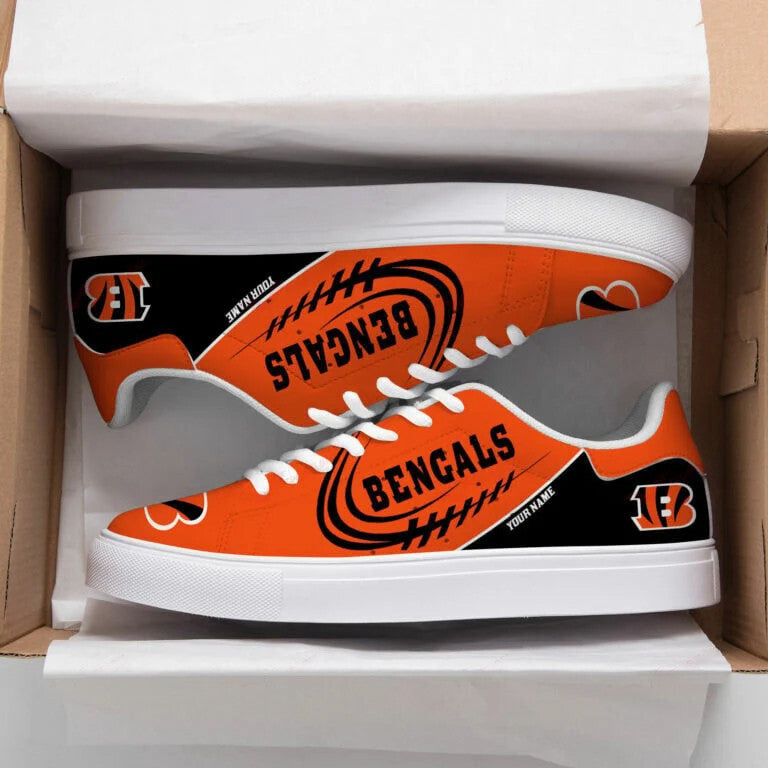 Ideafootwear Cincinnati Bengals Skate Stan Shoes Sneakes For Men And Women