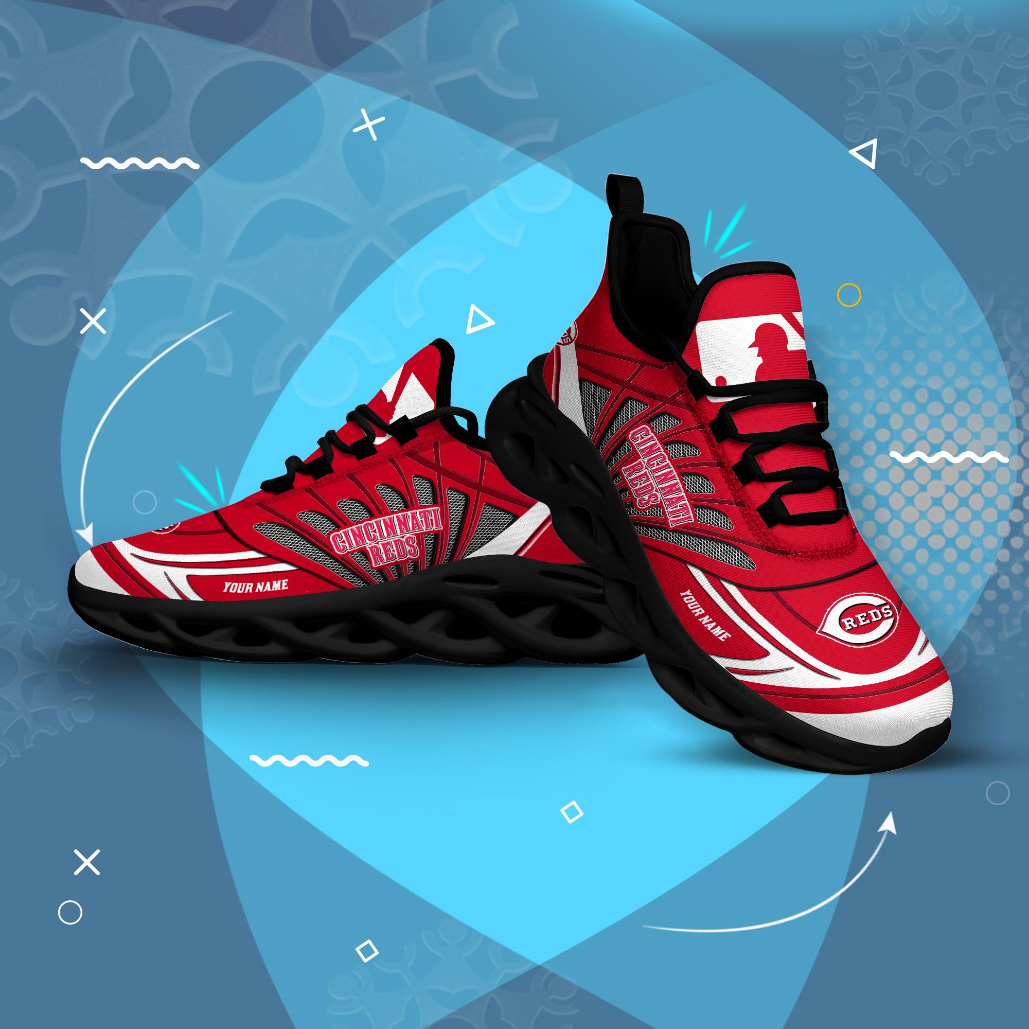 Ideafootwear Cincinnati Reds Max Soul Shoes Sneakers For Men And Women