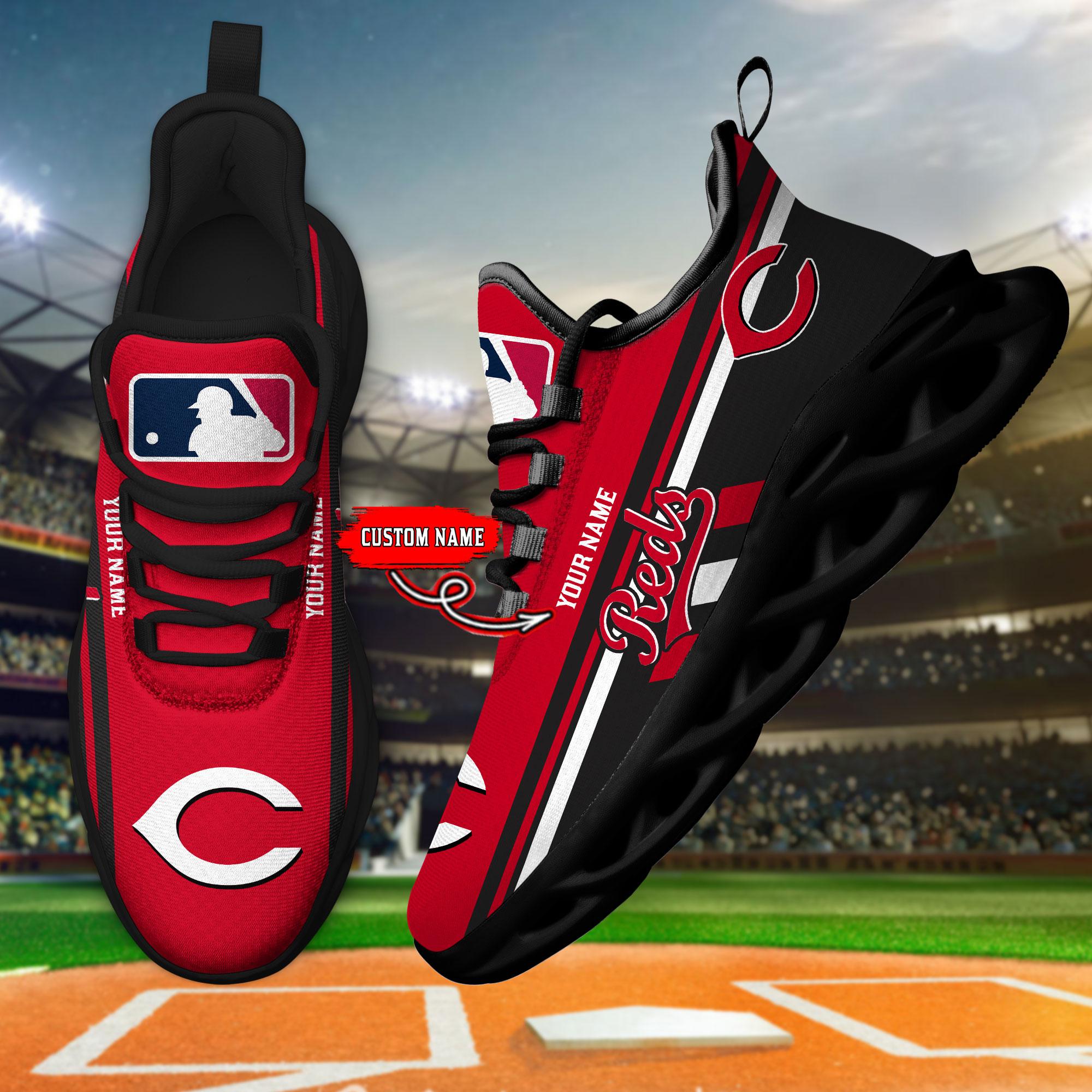 Ideafootwear Cincinnati Reds Max Soul Shoes Sneakers For Men And Women