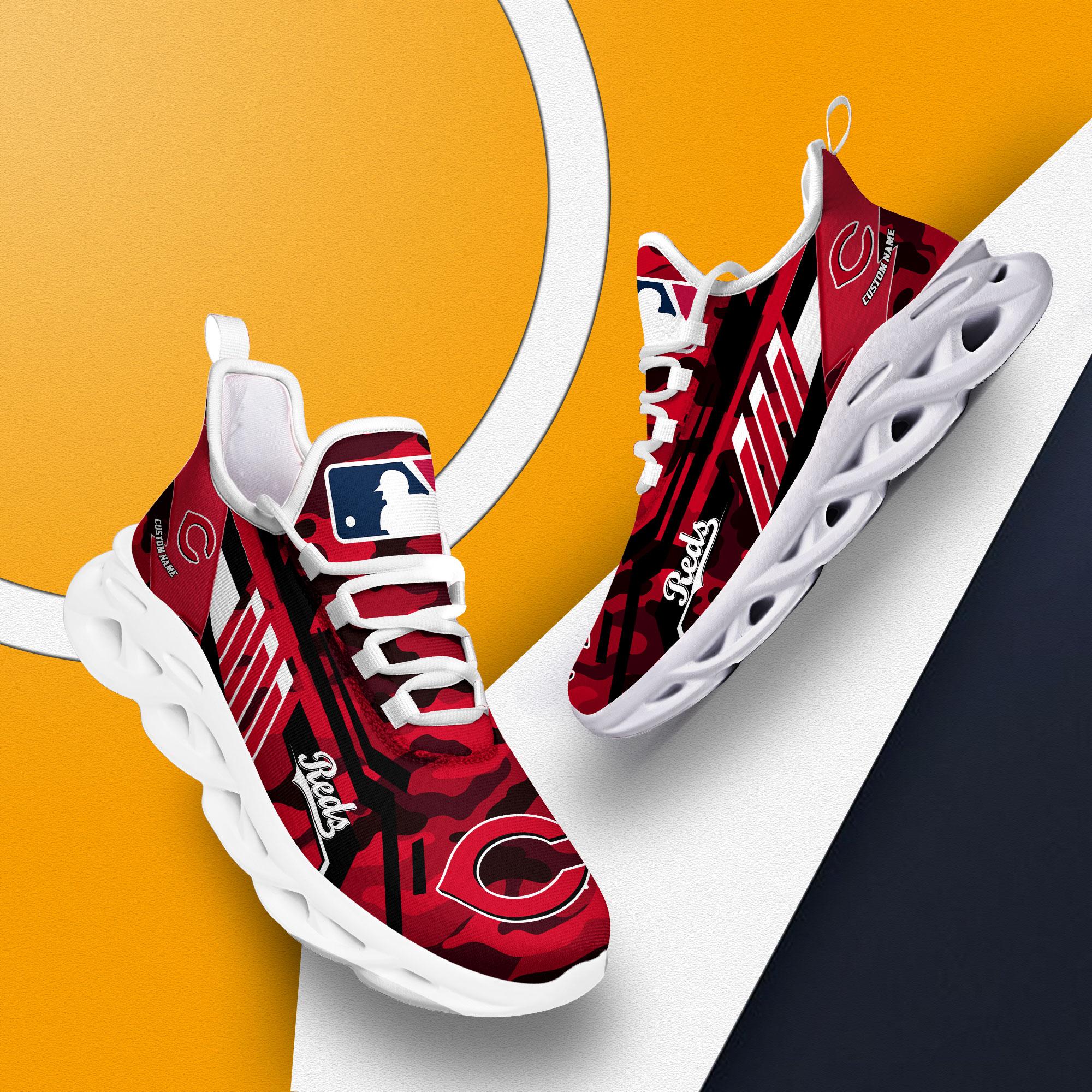 Ideafootwear Cincinnati Reds Max Soul Shoes Sneakers For Men And Women