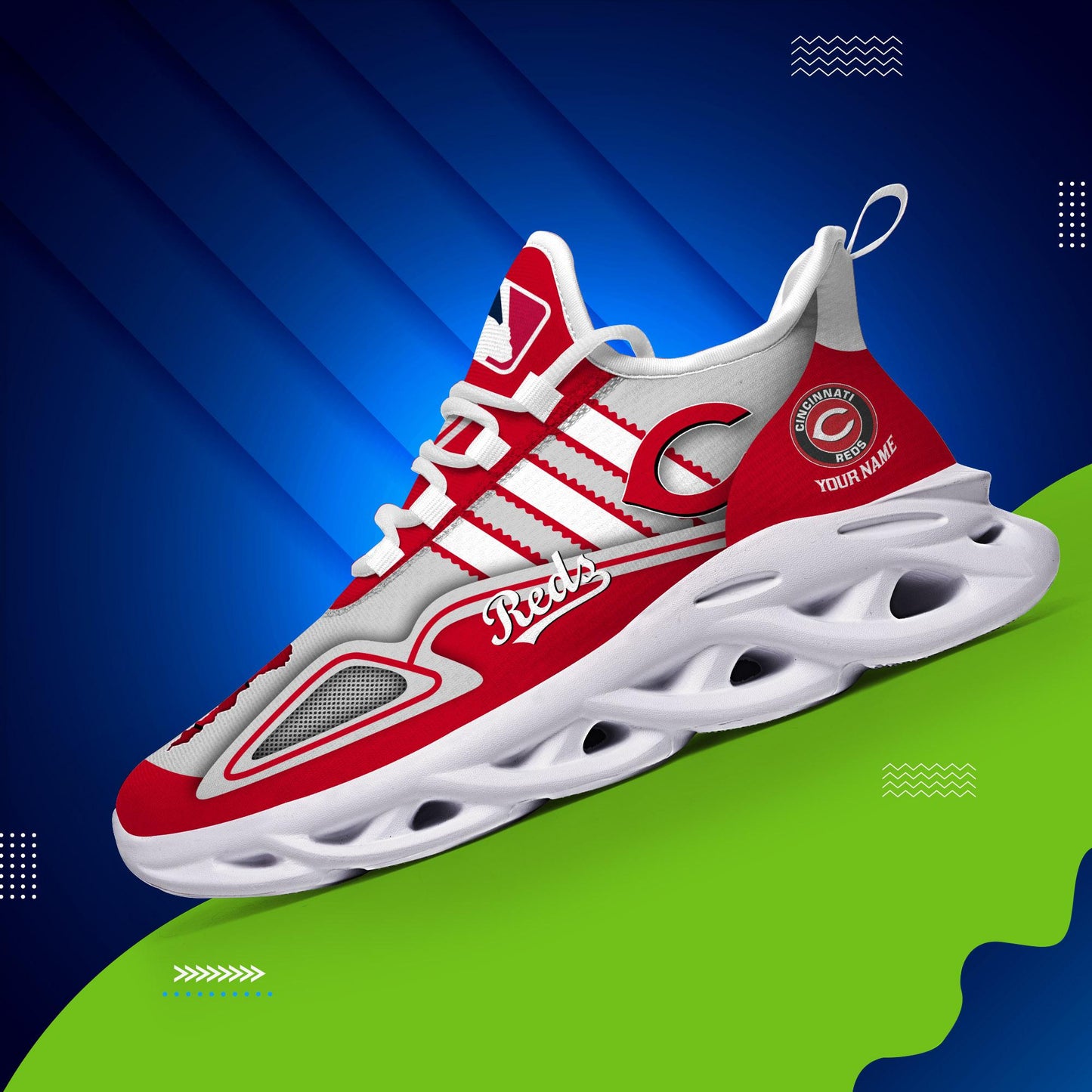 Ideafootwear Cincinnati Reds Max Soul Shoes Sneakers For Men And Women