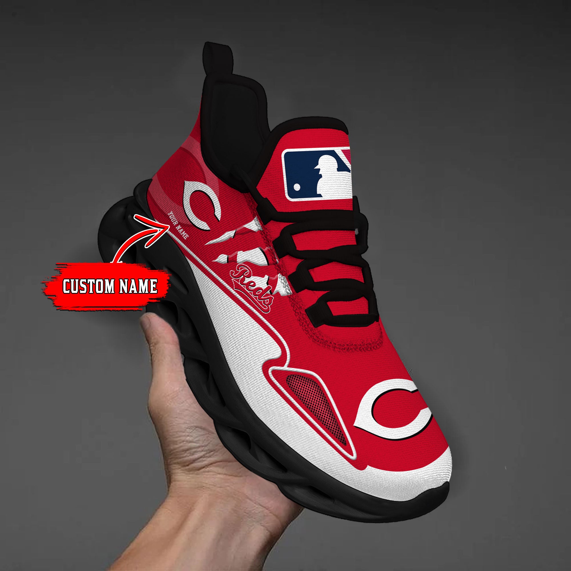Ideafootwear Cincinnati Reds Max Soul Shoes Sneakers For Men And Women