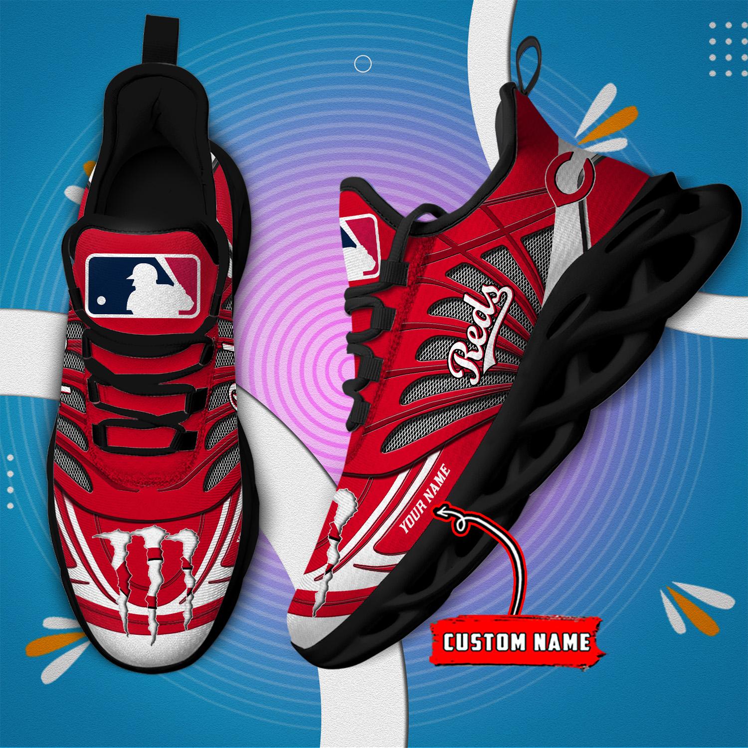 Ideafootwear Cincinnati Reds Max Soul Shoes Sneakers For Men And Women