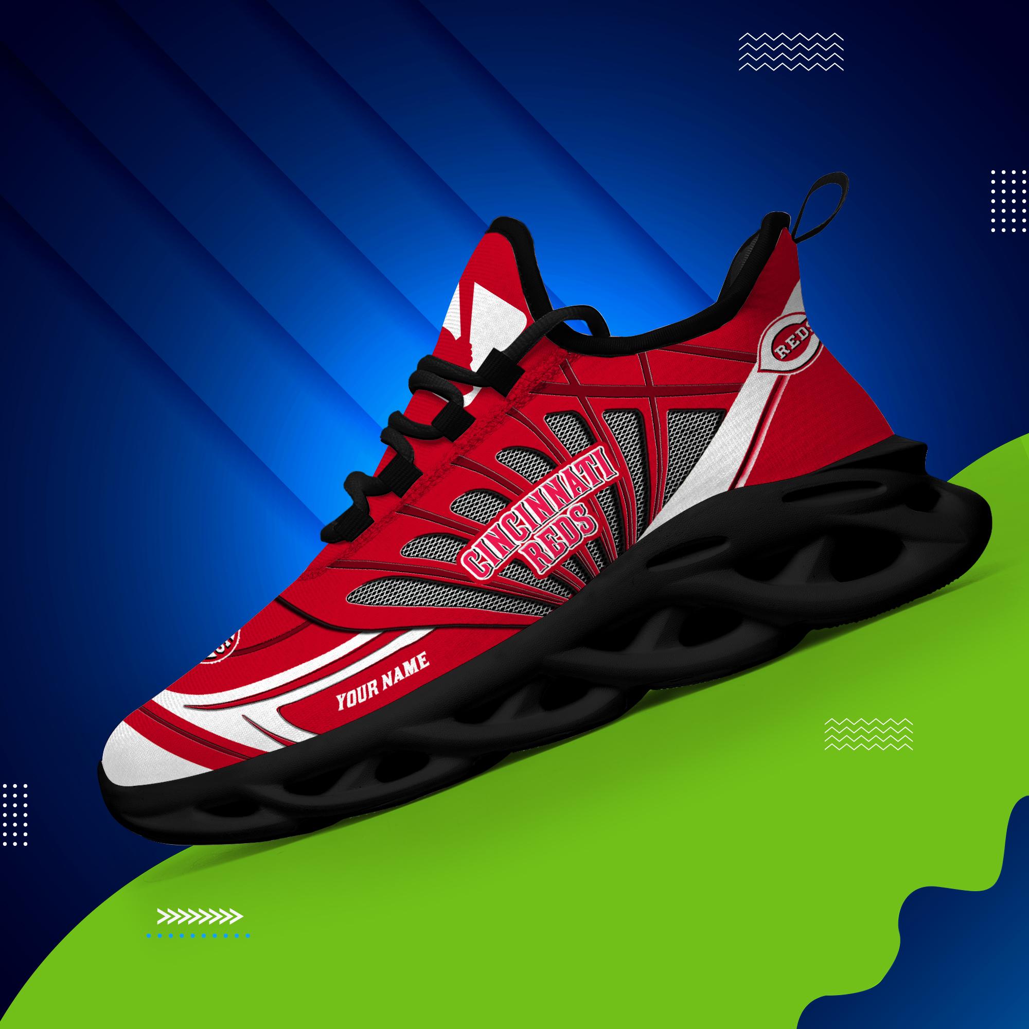 Ideafootwear Cincinnati Reds Max Soul Shoes Sneakers For Men And Women