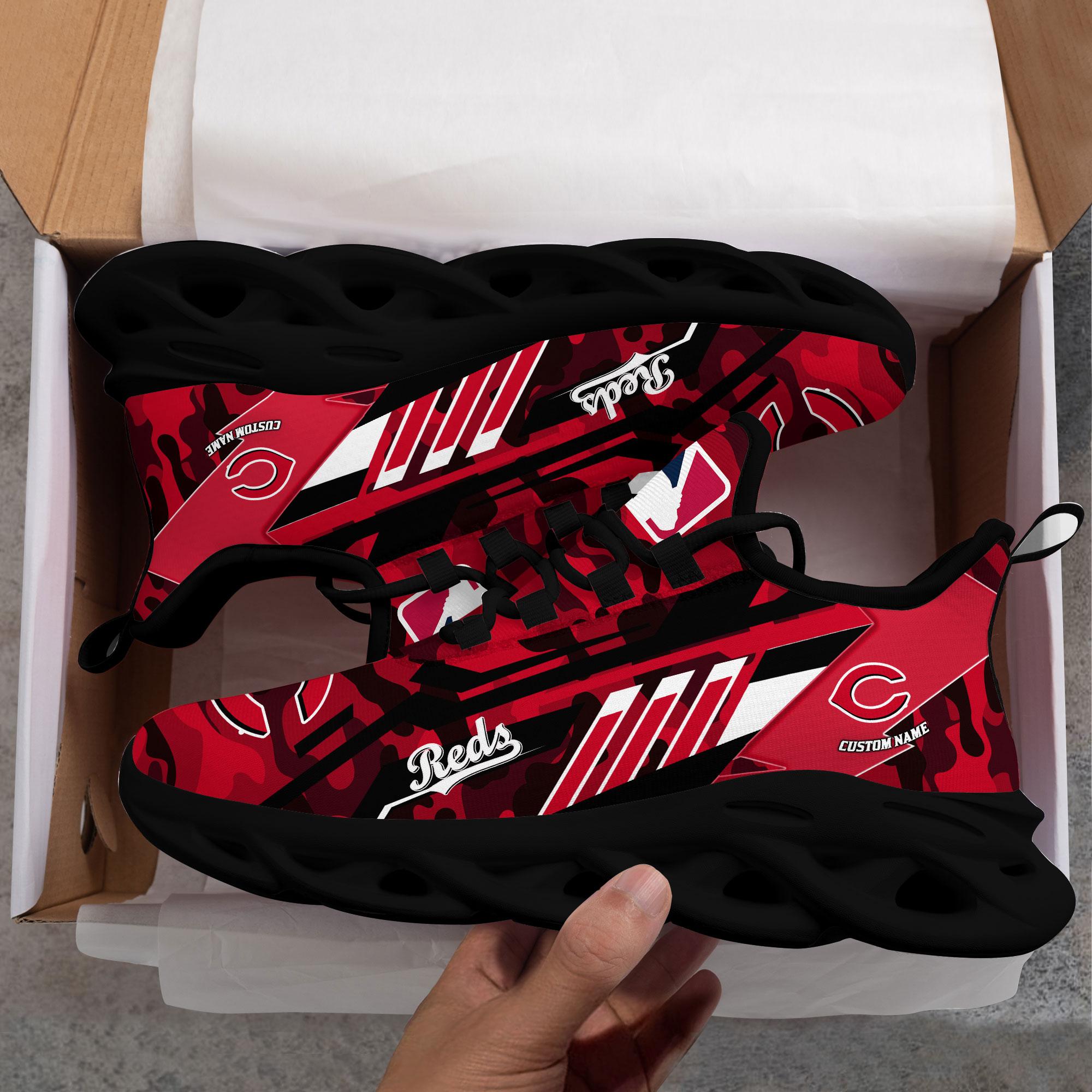 Ideafootwear Cincinnati Reds Max Soul Shoes Sneakers For Men And Women