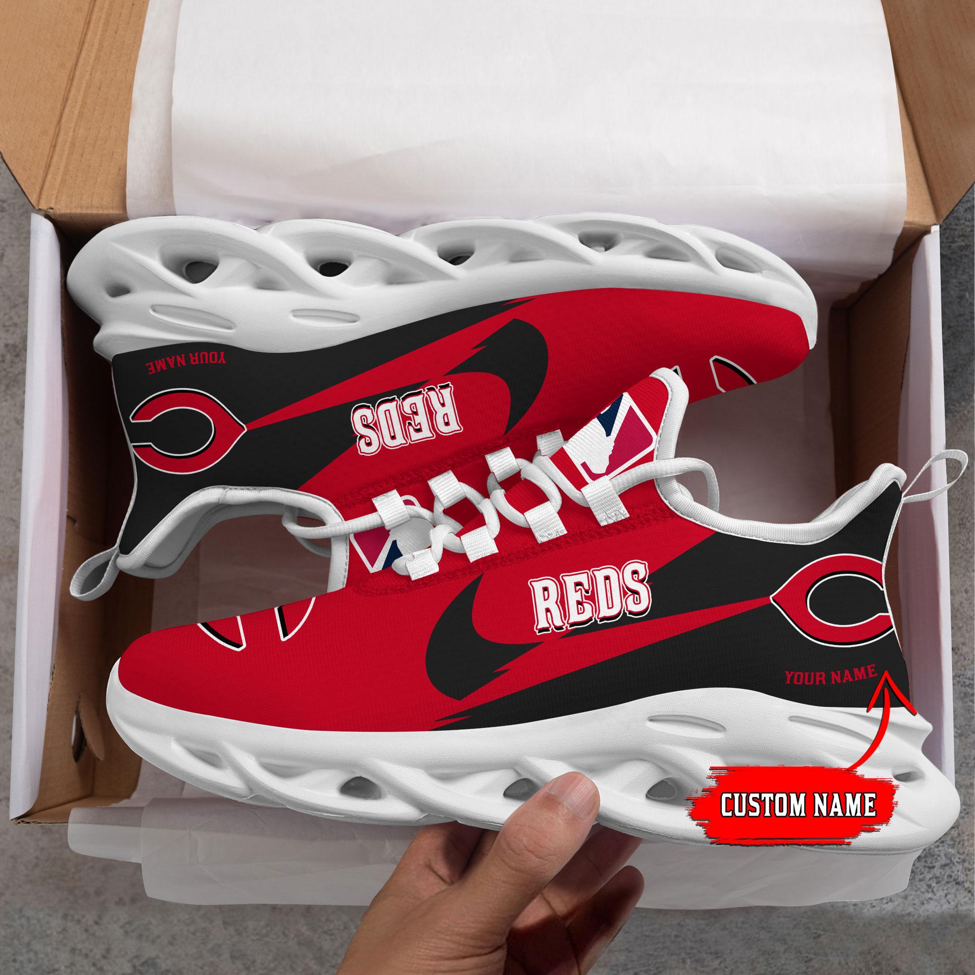 Ideafootwear Cincinnati Reds Max Soul Shoes Sneakers For Men And Women