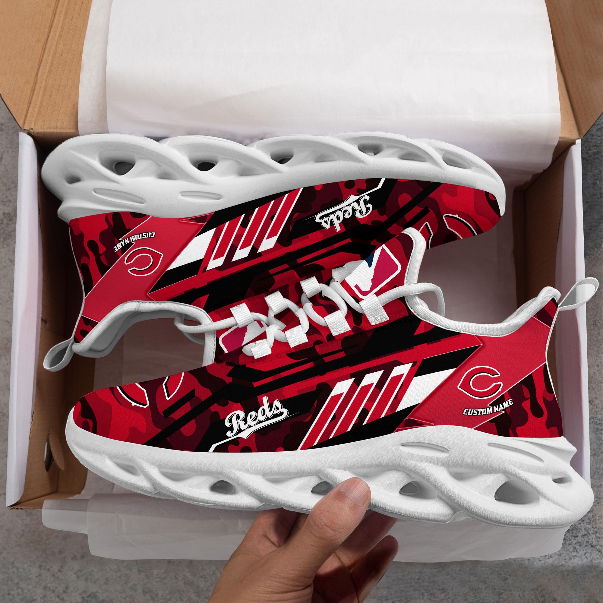 Ideafootwear Cincinnati Reds Max Soul Shoes Sneakers For Men And Women