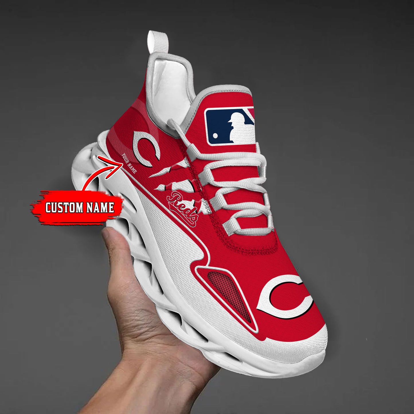 Ideafootwear Cincinnati Reds Max Soul Shoes Sneakers For Men And Women