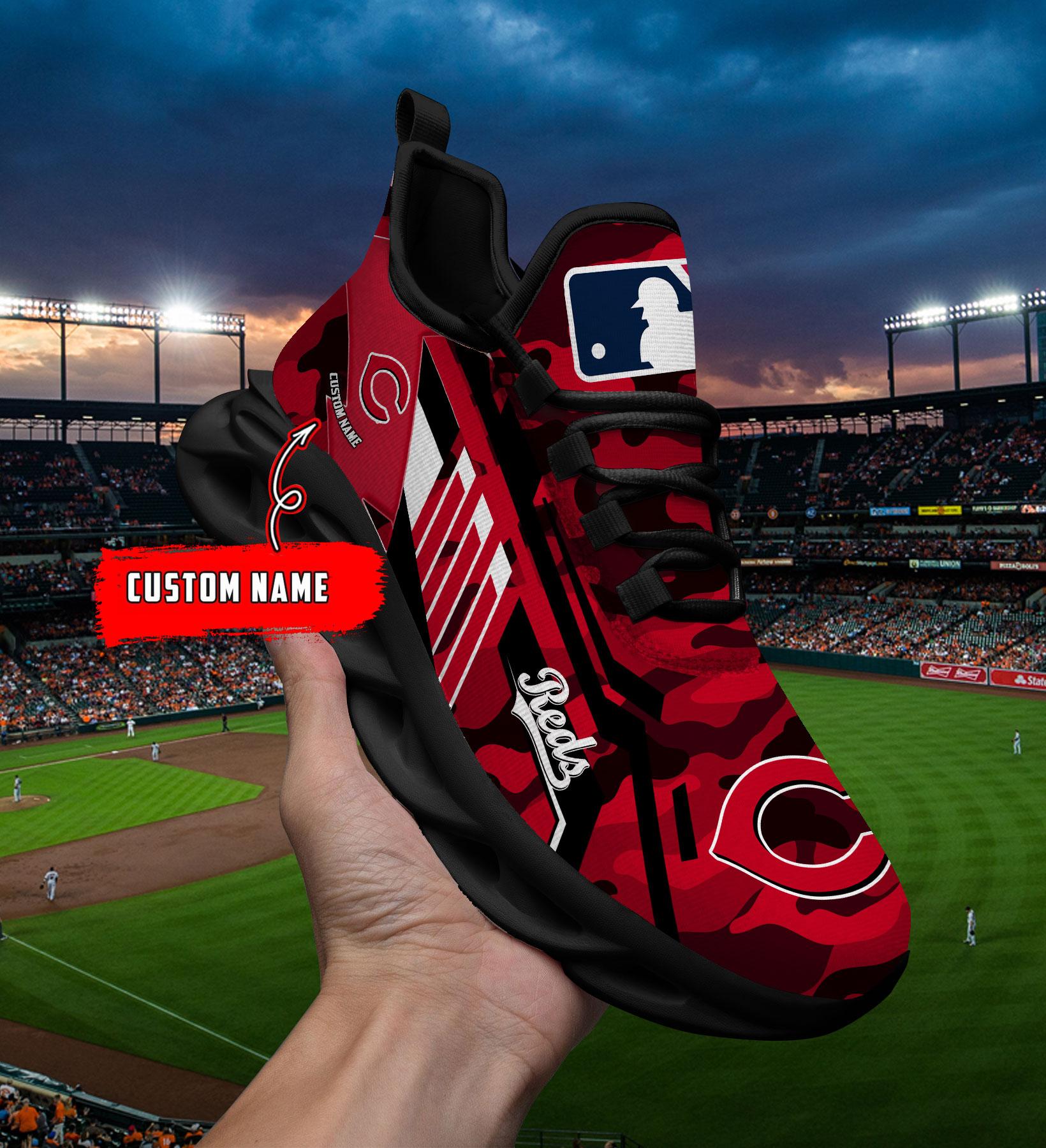 Ideafootwear Cincinnati Reds Max Soul Shoes Sneakers For Men And Women