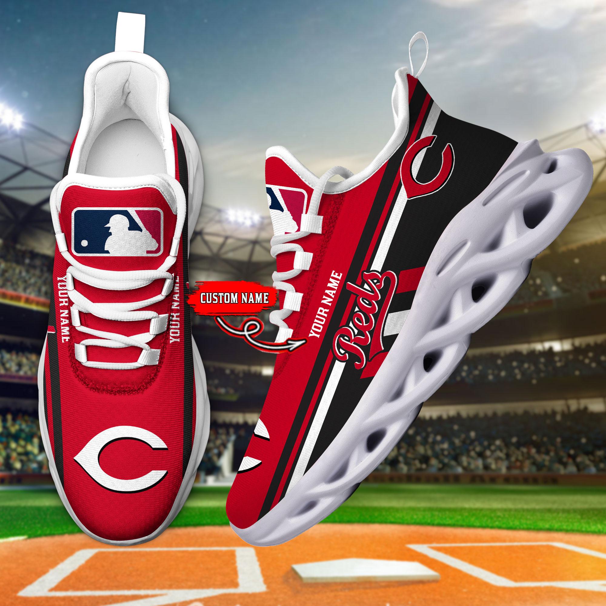 Ideafootwear Cincinnati Reds Max Soul Shoes Sneakers For Men And Women