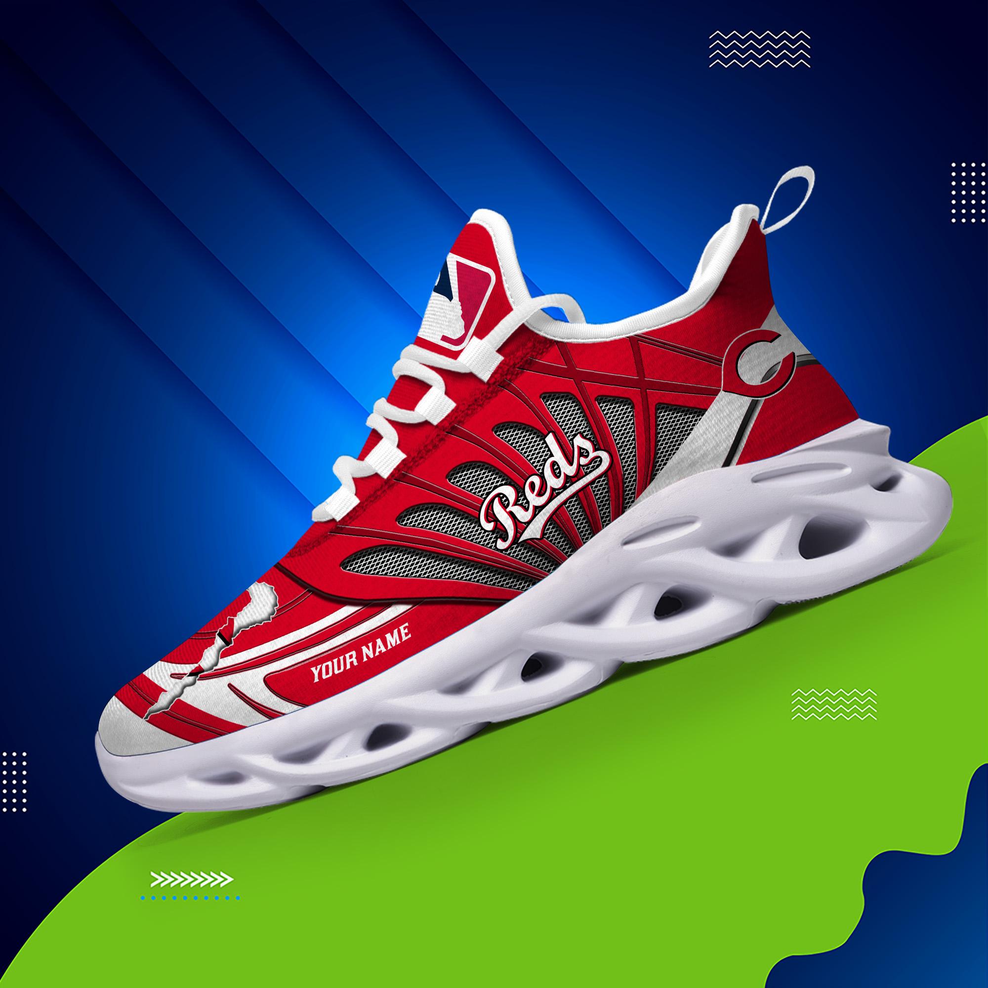 Ideafootwear Cincinnati Reds Max Soul Shoes Sneakers For Men And Women