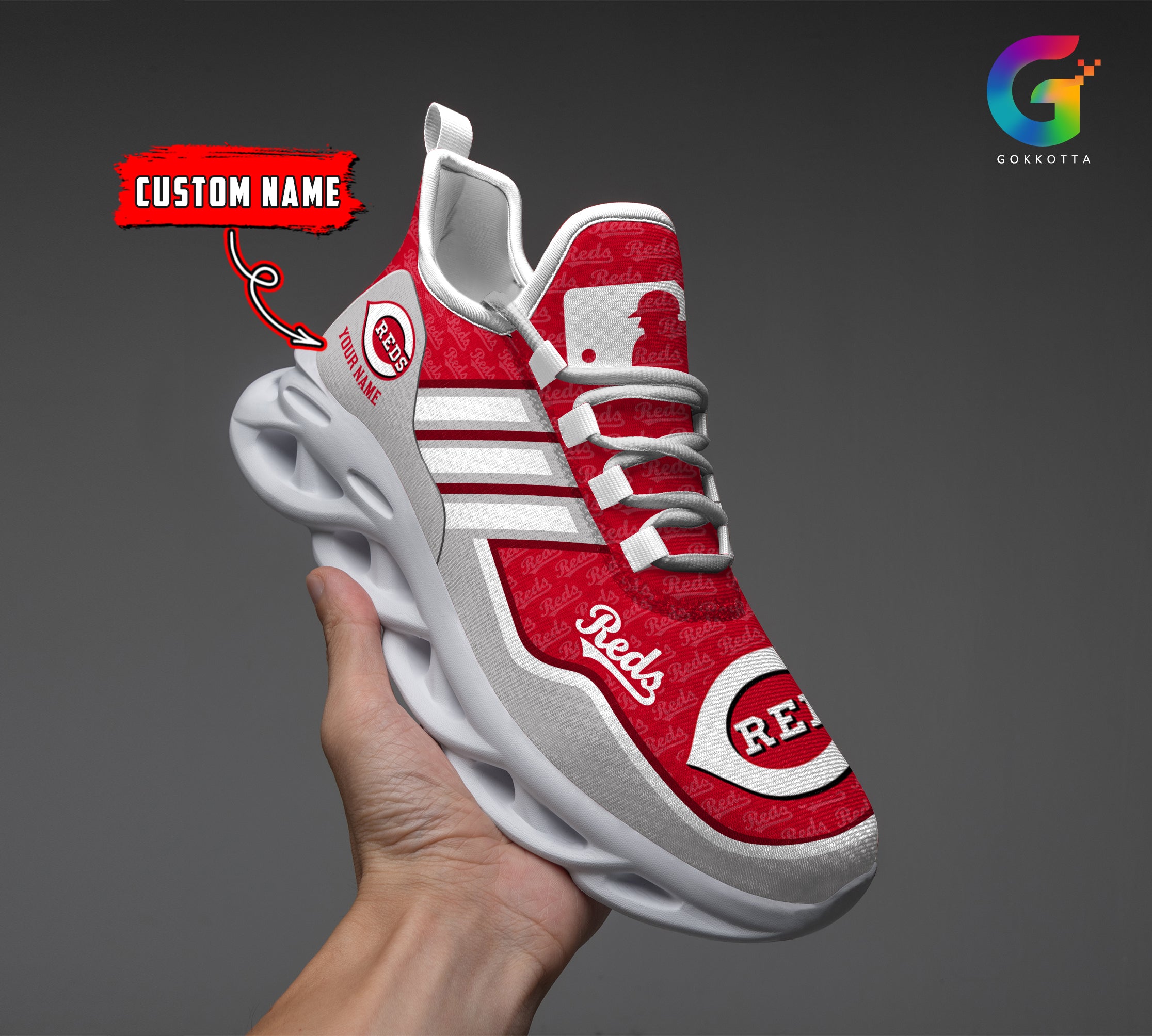 Ideafootwear Cincinnati Reds MLB Max Soul Shoes Sneakers For Men And Women