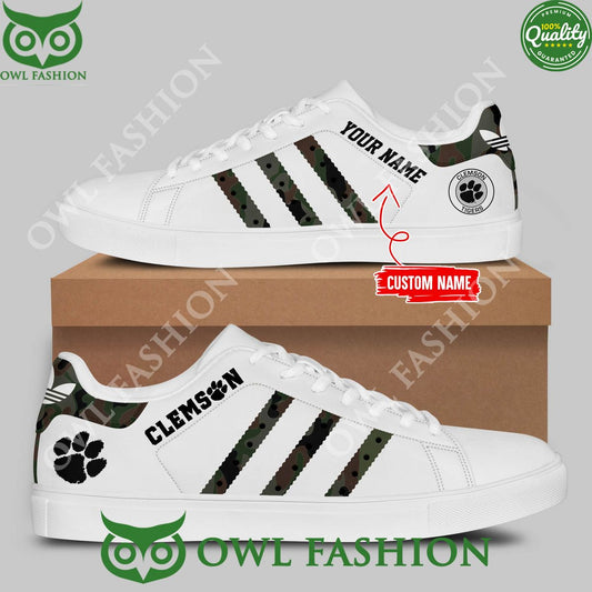 Ideafootwear Clemson Tigers Football Skate Stan Shoes Sneakes For Men And Women